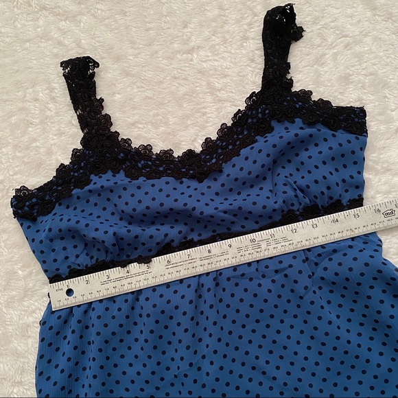 Apt 9 sz10 Blue & Black Dotted Babydoll Style Tank - Picture 11 of 11